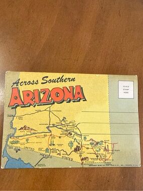 Across Southern Arizona Vintage Souvenir Postcard Folder